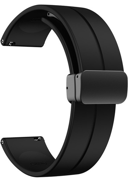 Xiaomi Mi Watch Revolve Kordon Silikon Mıknatıslı Ayarlanabilir HS19 Siyah