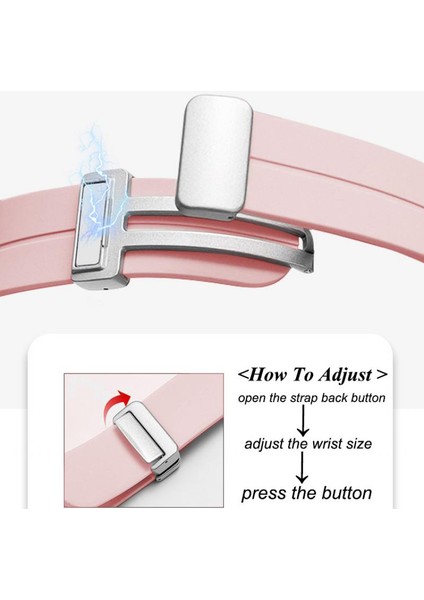 Xiaomi Mi Watch Revolve Kordon Silikon Mıknatıslı Ayarlanabilir HS19 Siyah