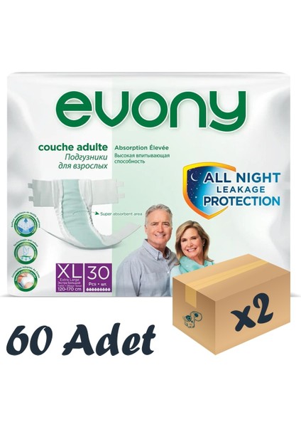 Belbantlı Bez Xlarge 2 Paket 60 Adet