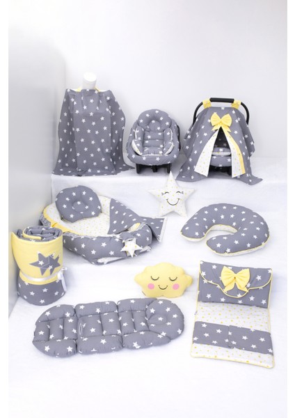 Babynest Puset Örtüsü Alt Açma Emzirme Yastığı Bel Destekli Ana Kucağı Bebek Arabası Minderi-Tutmalı