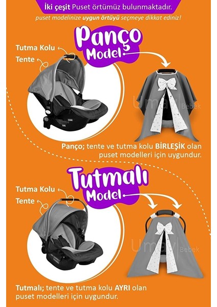 3 PARÇA - Puset Örtüsü, Bel Destekli Puset Minderi, Puset Çarşafı, %100 Pamuk - PANÇO