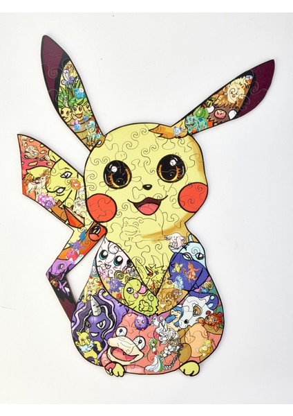 Pikachu Ahşap Yapboz