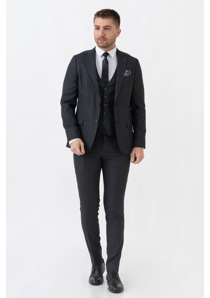 Lyon TY105 Slim Fit Likralı 6 Drop Takım Elbise Laci