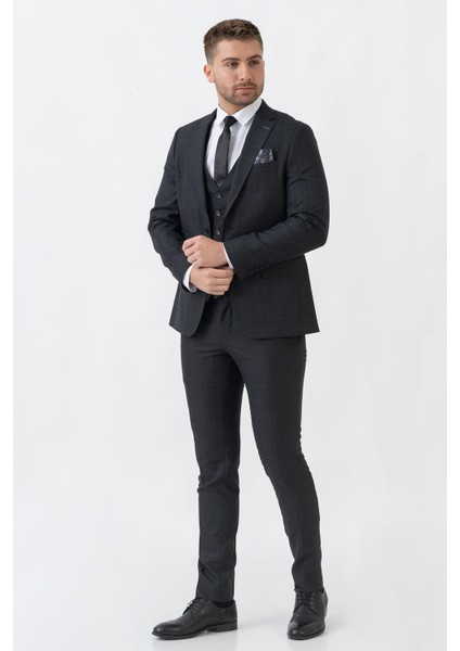 Lyon TY105 Slim Fit Likralı 6 Drop Takım Elbise Laci