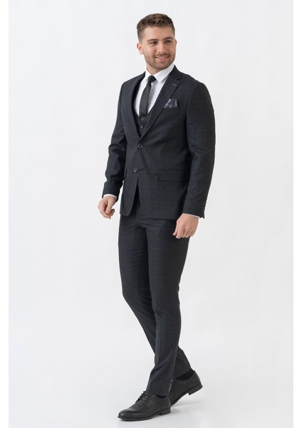 Lyon TY105 Slim Fit Likralı 6 Drop Takım Elbise Laci