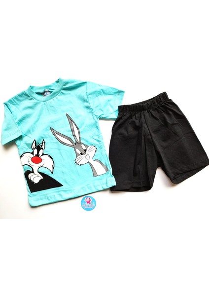 Bugs Bunnyy Baskılı Şort Tişört Takımı Erkek Çocuk