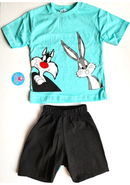 Bugs Bunnyy Baskılı Şort Tişört Takımı Erkek Çocuk fiyatları