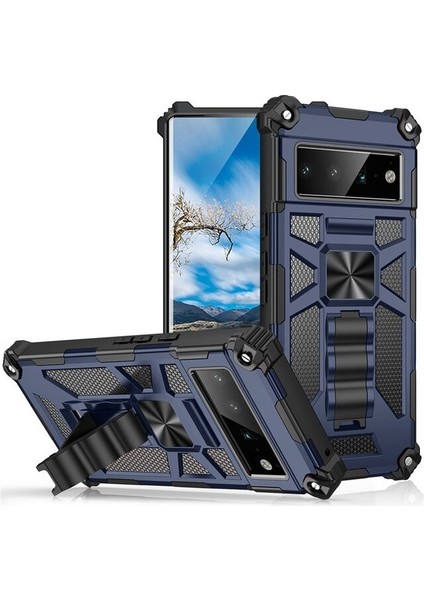 Pixel 7 Kamuflaj Zırhı Manyetik Stent Ağır Koruma Cep Telefonu Kılıfları (Yurt Dışından) modelleri