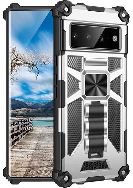 Pixel 7 Kamuflaj Zırhı Manyetik Stent Ağır Koruma Cep Telefonu Kılıfları (Yurt Dışından) fiyatları