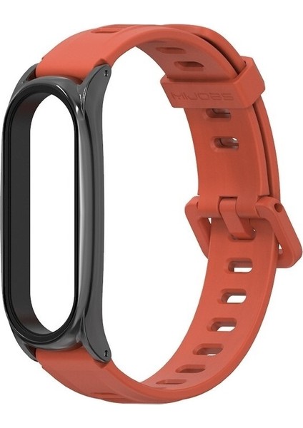 2pcsxiaomi Mı Band Için 6/5/4/3 Silikon Kayış, Stil: Plus Case Şarap Kirmizı+Gül Altez (Yurt Dışından)