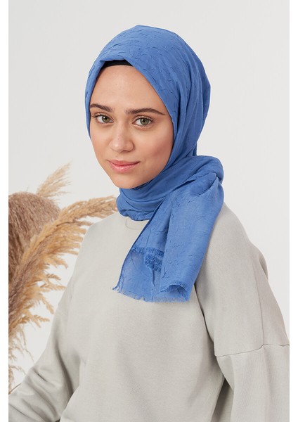 Elif Peker Bambu Kraş Şal - Indigo fiyatları