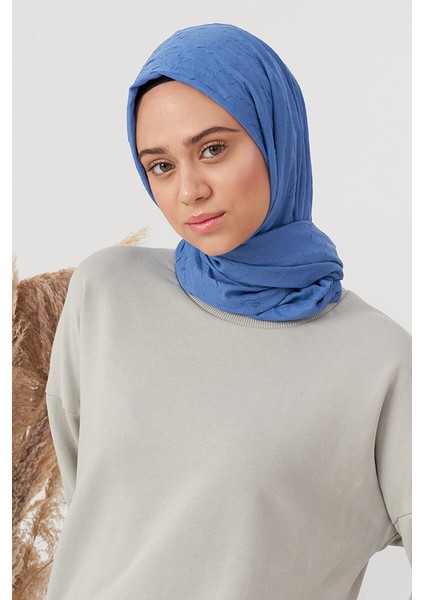 Elif Peker Bambu Kraş Şal - Indigo fırsatları