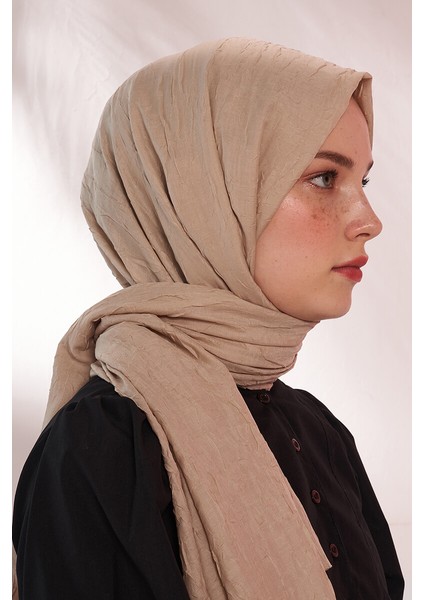 Rabia Hundi Bambu Kraş Şal - Koyu Bej modelleri