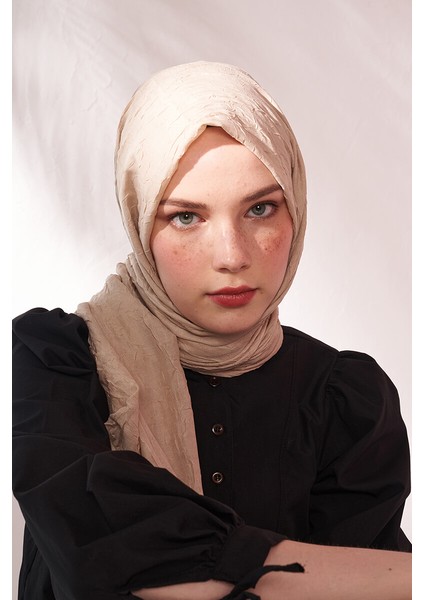 Rabia Hundi Bambu Kraş Şal - Koyu Bej fırsatları