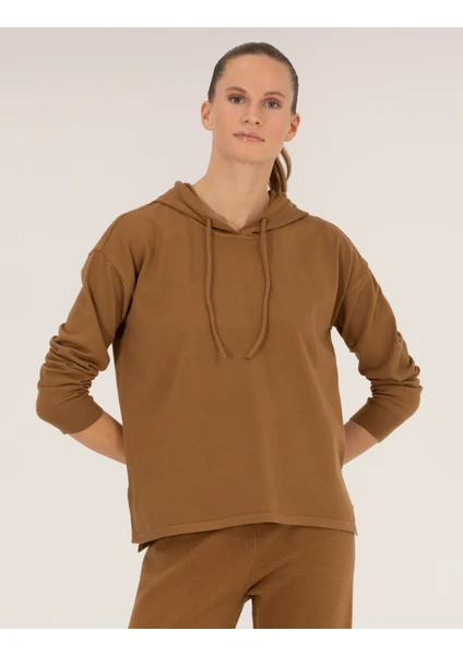 Pierre Cardin Kadın Camel Melanj Comfort Fit Kazak 50261053-VR122