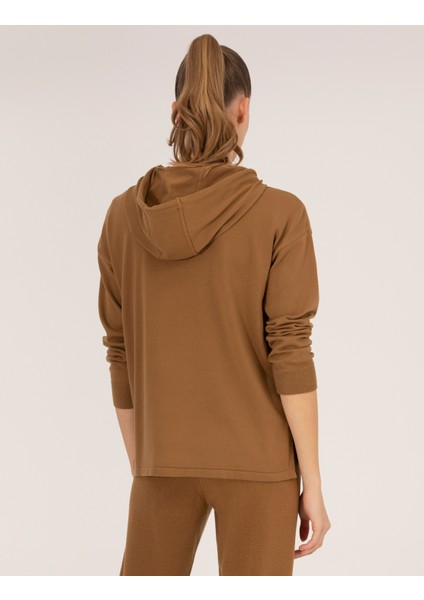 Pierre Cardin Kadın Camel Melanj Comfort Fit Kazak 50261053-VR122