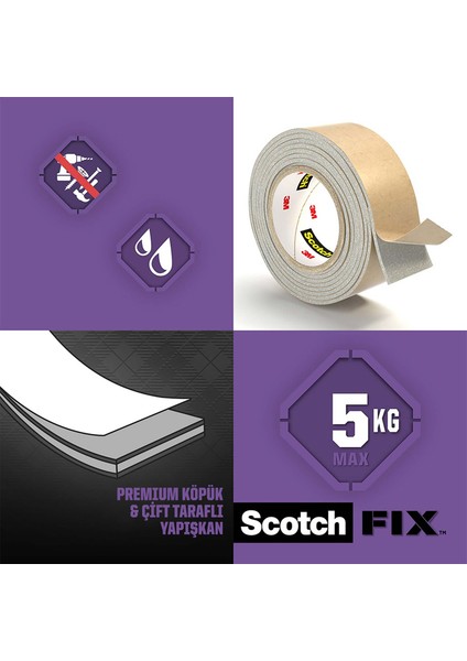 Ayna Montaj Bandı 19 mm x 5m modelleri