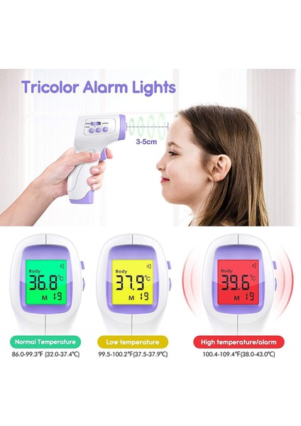 3 Modlu Vücut Ortam ve Sıvı Ölçme Özellikli Temassız Ateş Ölçer Dijital Termometre Sıvı Ölçme Aleti