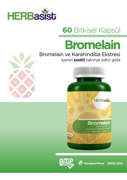 Bromelain ve Karahindiba Ekstresi İçeren Takviye Edici Gıda