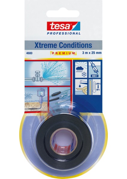 Tesa® Xtreme Tamir ve Koruma Bandı, 3m:25mm, Siyah