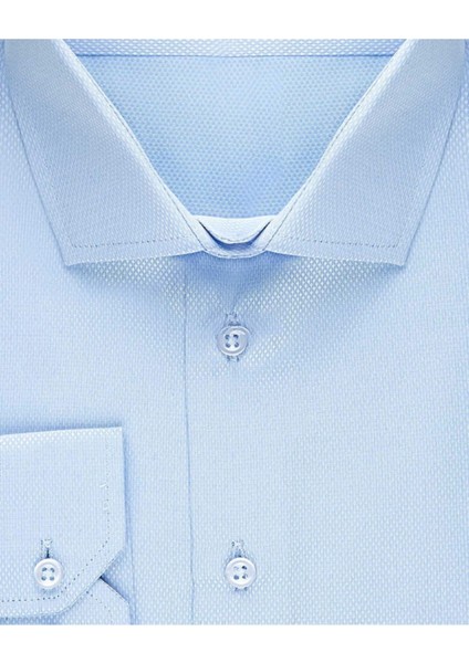 Dar Kalıp Armür Desenli Mavi Erkek Gömlek fiyatları