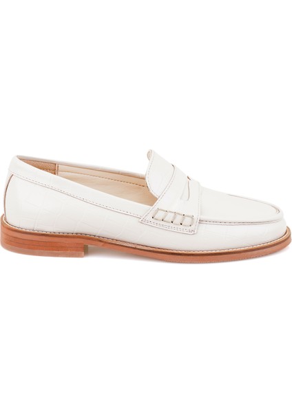 Miah Beyaz Kadın Deri Loafer fiyatları