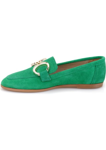 Hazel Yeşil Kadın Loafer modelleri