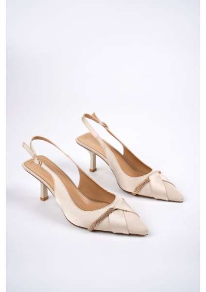 Taşlı Arkası Açık Topuklu Kadın Ayakkabı (Tam Kalıp Kullandığınız Beden Önerilir) 72780 modelleri