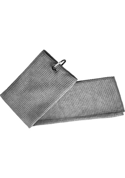 Golf Havlu Mikrofiber Örgü Deseni Klipsli Golf Torbası Için Gri Gri (Yurt Dışından)