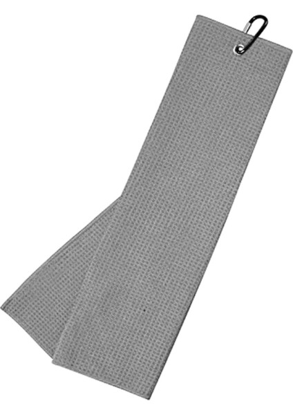 Golf Havlu Mikrofiber Örgü Deseni Klipsli Golf Torbası Için Gri Gri (Yurt Dışından)