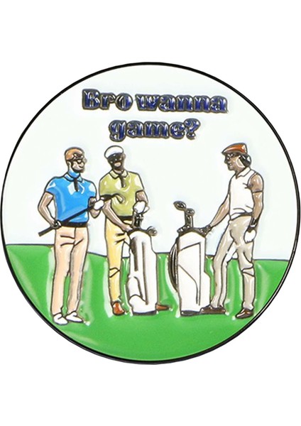 Golf Topu Işaretçisi 25MM Kaplamalı Katı Yeşil Top Işareti Golf Aksesuarları Stil C (Yurt Dışından)