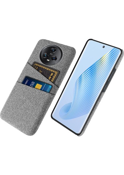 Çift Kart Yuvaları Honor Magic5 Için Telefon Kılıfı, Kumaş Doku Sert Pc Koruyucu Telefon Kapağı (Yurt Dışından)
