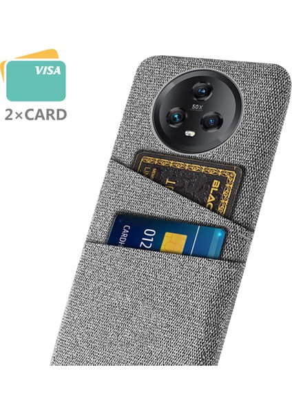 Çift Kart Yuvaları Honor Magic5 Için Telefon Kılıfı, Kumaş Doku Sert Pc Koruyucu Telefon Kapağı (Yurt Dışından) modelleri