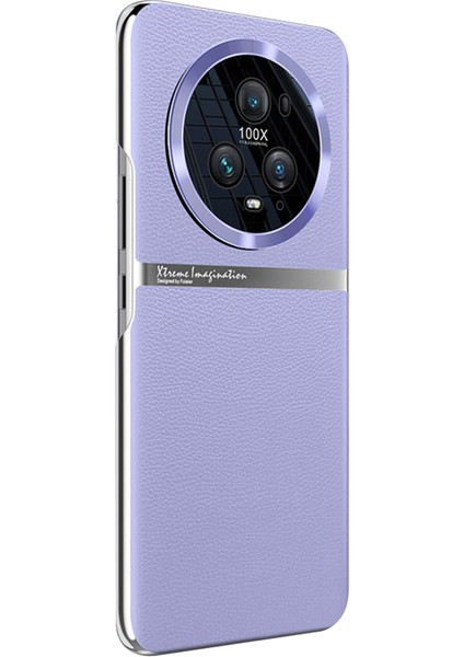 Honor Magic5 Pro Shockproof Akıllı Telefon Kılıfı Pc + Pu Deri Geri Koruyucu Kapak (Yurt Dışından)