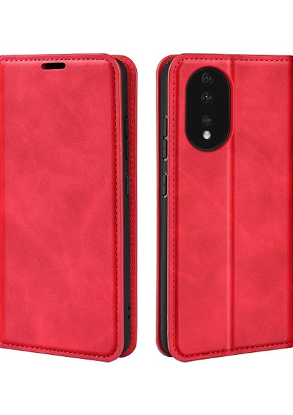 Honor 80 5g Cilt-Dokunuş Hissi Için Manyetik Otomatik Emici Cüzdan Kılıfı Pu Deri Standı Flip Telefon Kapağı (Yurt Dışından) fiyatları