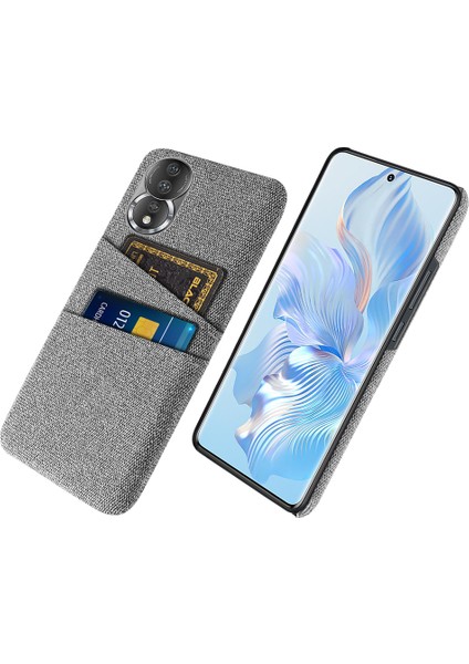Honor 80 5g, Çift Kart Yuvaları Için Kumaş Doku Telefon Kılıfı (Yurt Dışından)