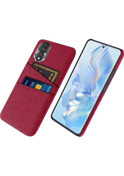 Honor 80 5g, Çift Kart Yuvaları Için Kumaş Doku Telefon Kılıfı (Yurt Dışından)