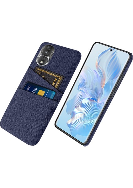 Honor 80 5g, Çift Kart Yuvaları Için Kumaş Doku Telefon Kılıfı (Yurt Dışından)