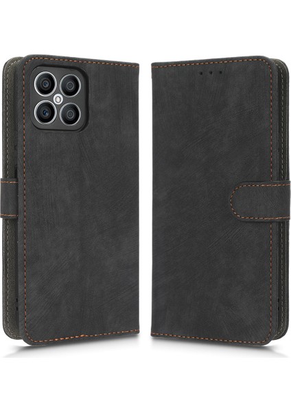 Onur Için X8 4g / X30I Çizgi Anti-Çizelge Kılıfı Manyetik Pu Deri Flip Akıllı Telefon Kapağı Cüzdan Standı (Yurt Dışından)