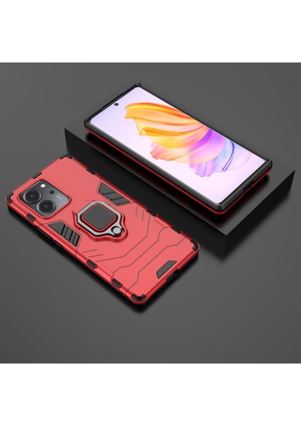Honor Için 80 Se 5g Tpu+Pc Anti-Çizelge Arka Kapak Yüzük Tutucu Kickstand Shockroof Proofpect Cotle Case (Yurt Dışından) fırsatları