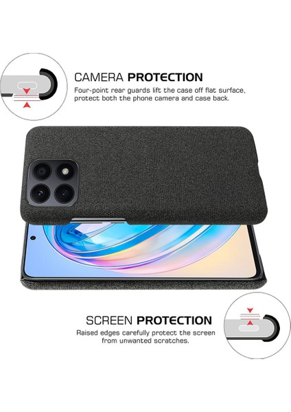 Honor X8A 4g Düz Renkli Cep Telefonu Kılıf Önleme Önleyici Sert Pc+Bez Telefon Geri Kapak (Yurt Dışından) fırsatları