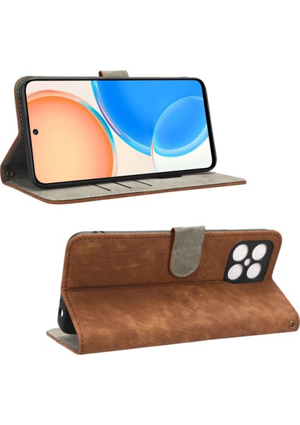 Onur Için X8 4g / X30I Çizgi Anti-Çizelge Kılıfı Manyetik Pu Deri Flip Akıllı Telefon Kapağı Cüzdan Standı (Yurt Dışından) indirimleri