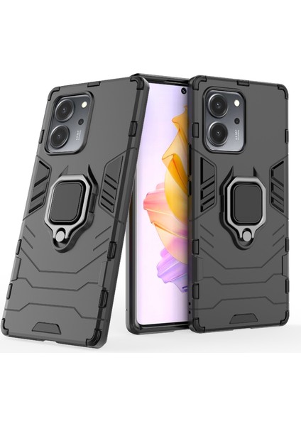 Honor Için 80 Se 5g Tpu+Pc Anti-Çizelge Arka Kapak Yüzük Tutucu Kickstand Shockroof Proofpect Cotle Case (Yurt Dışından) fiyatları