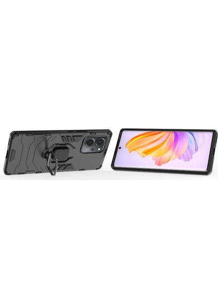 Honor Için 80 Se 5g Tpu+Pc Anti-Çizelge Arka Kapak Yüzük Tutucu Kickstand Shockroof Proofpect Cotle Case (Yurt Dışından) modelleri
