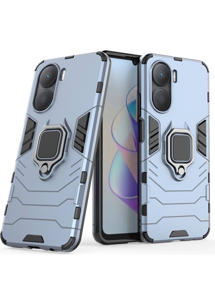 Honor Için 40 Plus 5g Yüzük Tutucu Kickstand Telefon Kılıfı Sabit Pc+Yumuşak Tpu Çizik Dirençli Koruyucu Arka Kapak (Yurt Dışından) fırsatları