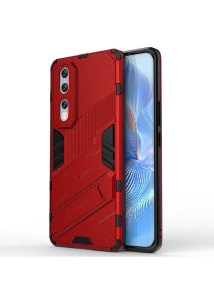 Honor 80 Pro 5g, Sert Pc Yumuşak Tpu Hibrid Kılıf Için Damla Koruma Koruma Kickstand Telefon Kapağı (Yurt Dışından)