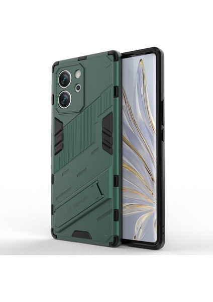 Honor Için 80 Se 5g Yumuşak Tpu Sabit Pc Abim Emici Vaka Kickstand Şok Geçirmez Koruyucu Telefon Kapağı (Yurt Dışından)