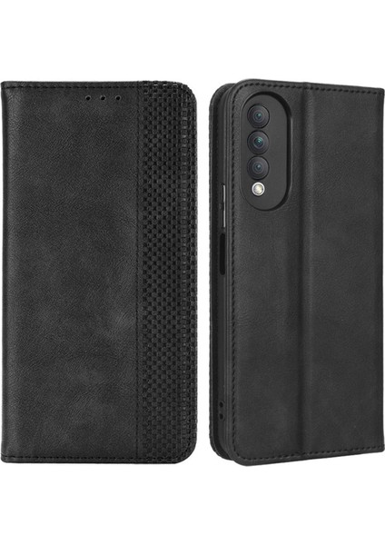 Retro Doku Huawei Nova 10Z 4g / Honor X20 Se Için Retro Doku Telefon Kılıfı, Pu Deri Cüzdan Stand Manyetik Otomatik Ahm-Scratch Anti-Scratch Akıllı Telefon Kapağı (Yurt Dışından)