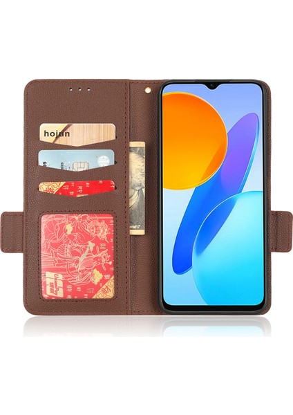 Anti-Drop Litchi Doku Telefon Kapağı Honor X6 4g / PLAY6C 4g / X8 5g, Pu Deri Çift Manyetik Toka Çevirme Cüzdan Kılıfı (Yurt Dışından) fiyatları