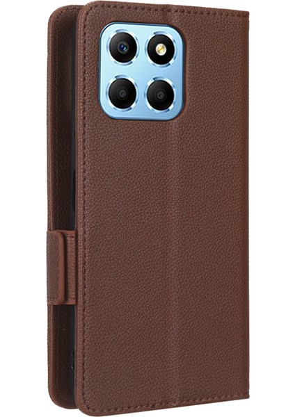 Anti-Drop Litchi Doku Telefon Kapağı Honor X6 4g / PLAY6C 4g / X8 5g, Pu Deri Çift Manyetik Toka Çevirme Cüzdan Kılıfı (Yurt Dışından) indirimleri